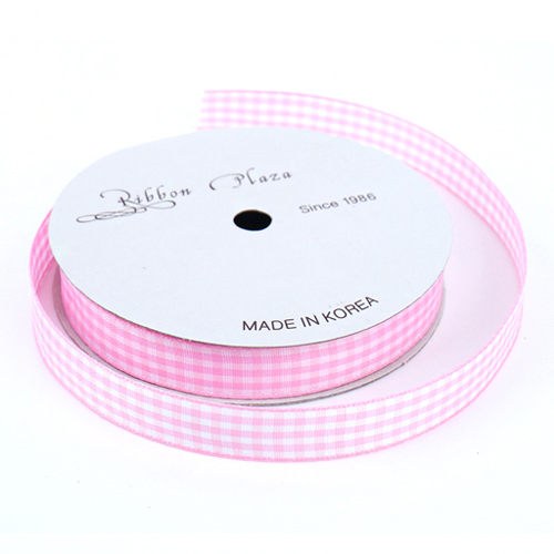 DW-체크리본15mm-핑크_소량판매