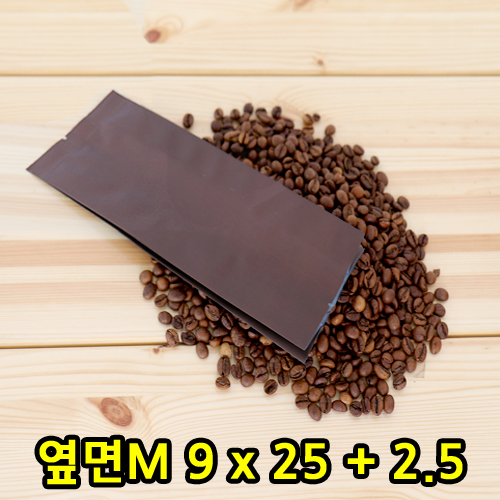 (단종)M자형-커피봉투(초코)9x25x2.5(옆면M)